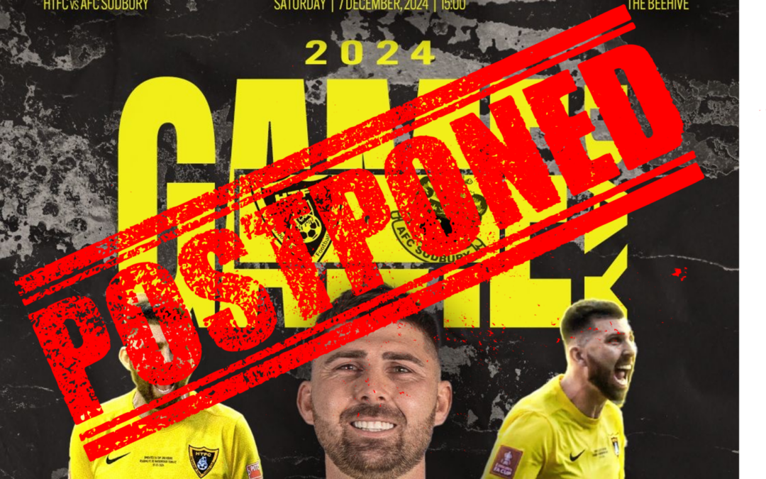 7th Dec – Match Postponed